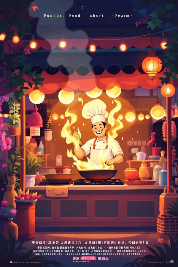 欢乐大排档 封面海报，搞笑短剧